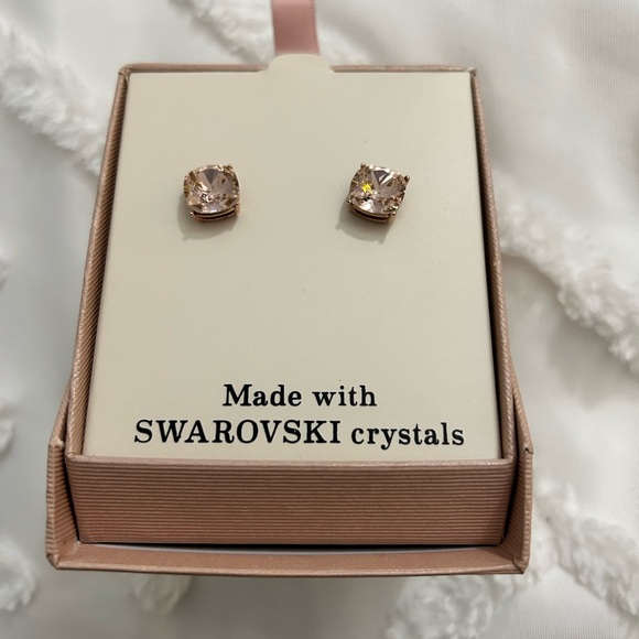 NWT City-Rocks Swarovski Crystal Rose Gold Earrings - Picture 5 of 7